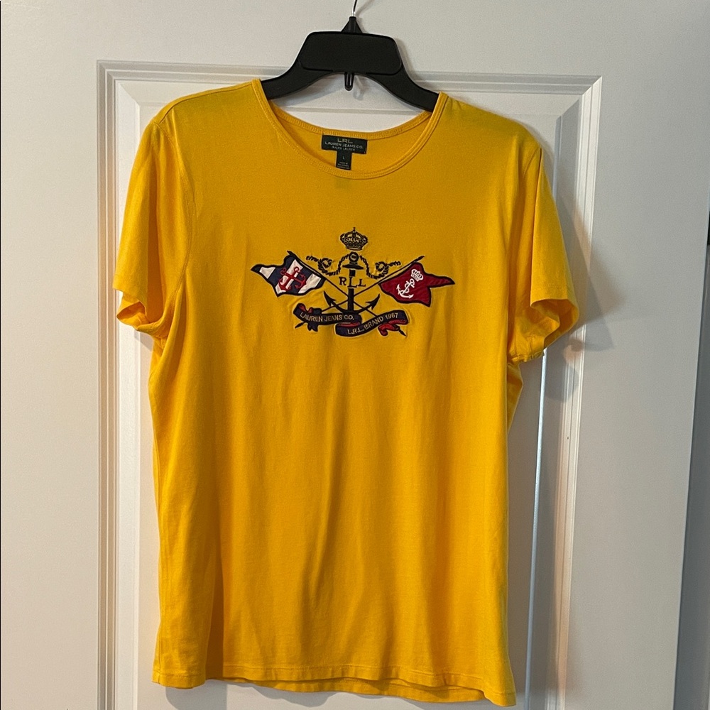 LRL by Ralph Lauren Bright Yellow Short Sleeve Tee